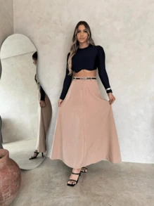 Women Skirts - Màu be - Xem 2