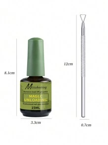 2入組指甲卸甲劑與卸甲工具，快速輕鬆地卸掉凝膠指甲和聚膠指甲，方便快捷，不傷指甲的指甲油卸除劑 - 彩色 - 查看 7