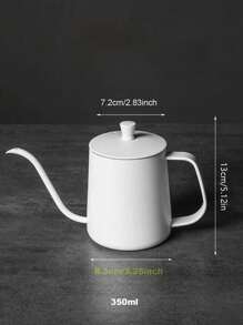 1 件装不锈钢鹅颈咖啡壶（带盖/不带盖）学校用品返校 - 黑色 - 查看 19