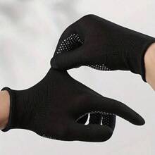 1pc Breathable Anti-Slip Gloves, Suitable For Outdoor Cycling & Fitness - Lightweight & Comfortable,Black Gloves