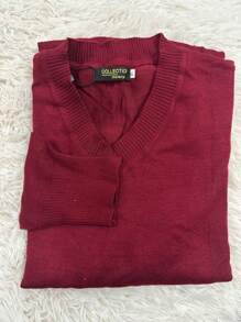 Men Sweaters - Burgundy - View 5