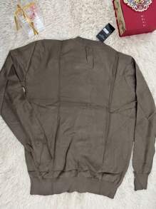 Men Sweaters - Rdzawy brązowy - Zobacz 4