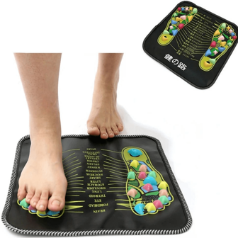 발 마사지 매트, 발 마사지 패드, 발가락 압박 보드, 자갈 발 마사저 (랜덤 스톤 컬러)