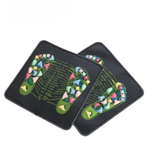 Foot Massage Mat, Foot Massage Pad, Toe Pressure Board, Cobblestone Foot Massager (Random Stone Color)