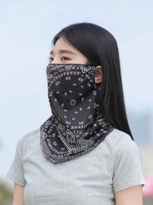 1pc Breathable UV Protection Face Mask & Neck Gaiter, For Summer, Unisex - Multicolor - View 8