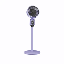 Ventilador Pedestal Pie Abanico Piso Moderno Pequeño Potente Portatil Silencioso 3 Aspas Reclinable - Morado - Ver 1
