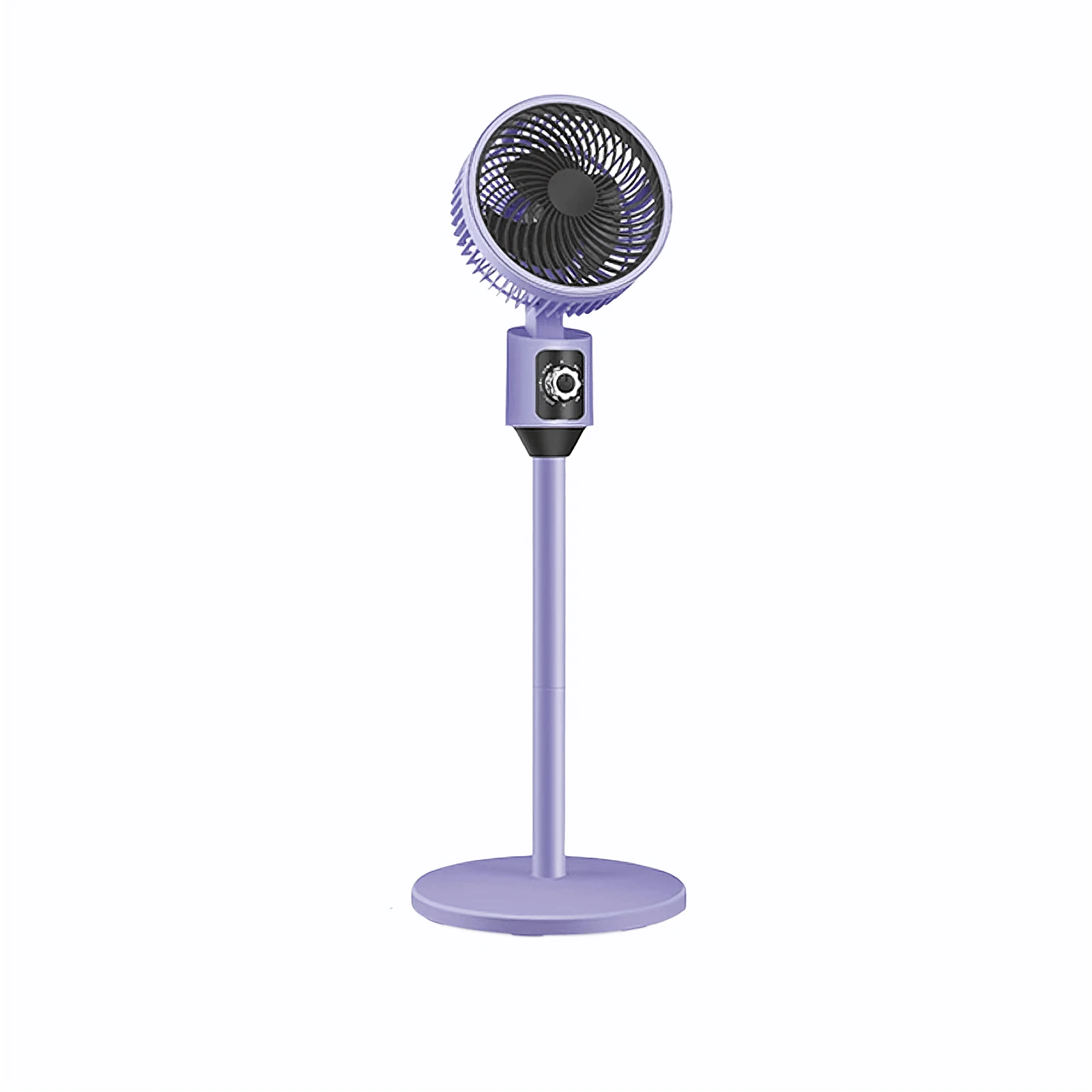 Ventilador Pedestal Pie Abanico Piso Moderno Pequeño Potente Portatil Silencioso 3 Aspas Reclinable - Morado - Ver 1