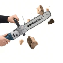 Motosserra Adaptador Para Esmerilhadeira Lixadeira Jardim Eletrosserra Potente - Preto - Visão 6
