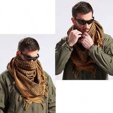 Shemagh  Bufanda panuelo chal Clásica Algodón Moda - Camel - Ver 6