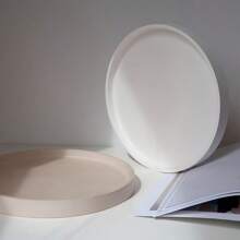 DIY Round Silicone Mold For Resin, Plaster, Concrete Tray Or Plate, Plant Pot Stand