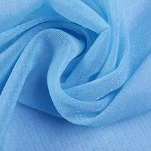 1 Meter INS Starry Sky Star Organdy Fabric Chiffon Sparkling Pleated Fashion Dress Material With Wrinkle Texture - Multicolor 150cm*50cm - View 12