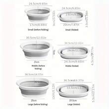 1pc Collapsible Foot Soak Tub, Silicone Folding Wash Basin, Portable Plastic Multi-Use Basin For Soaking Feet, Washing Face, Vegetables, Space-Saving With Hanging Hole Design, Ideal For Students Home UseBody Care For Travel,Sport,Outdoor