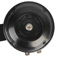 摩托車防水圓形喇叭，通用摩托車電喇叭套件，12V喇叭，1.5A，105db - 黑色 - 查看 8