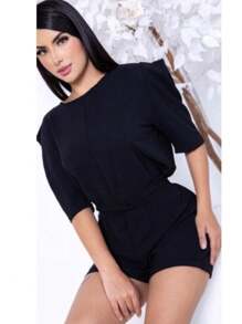 Women Jumpsuits - Black - View 2