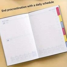 1本A5繃帶2024年行事曆，筆記本，日記本，自我紀律簽到計劃本 - 彩色 - 查看 9