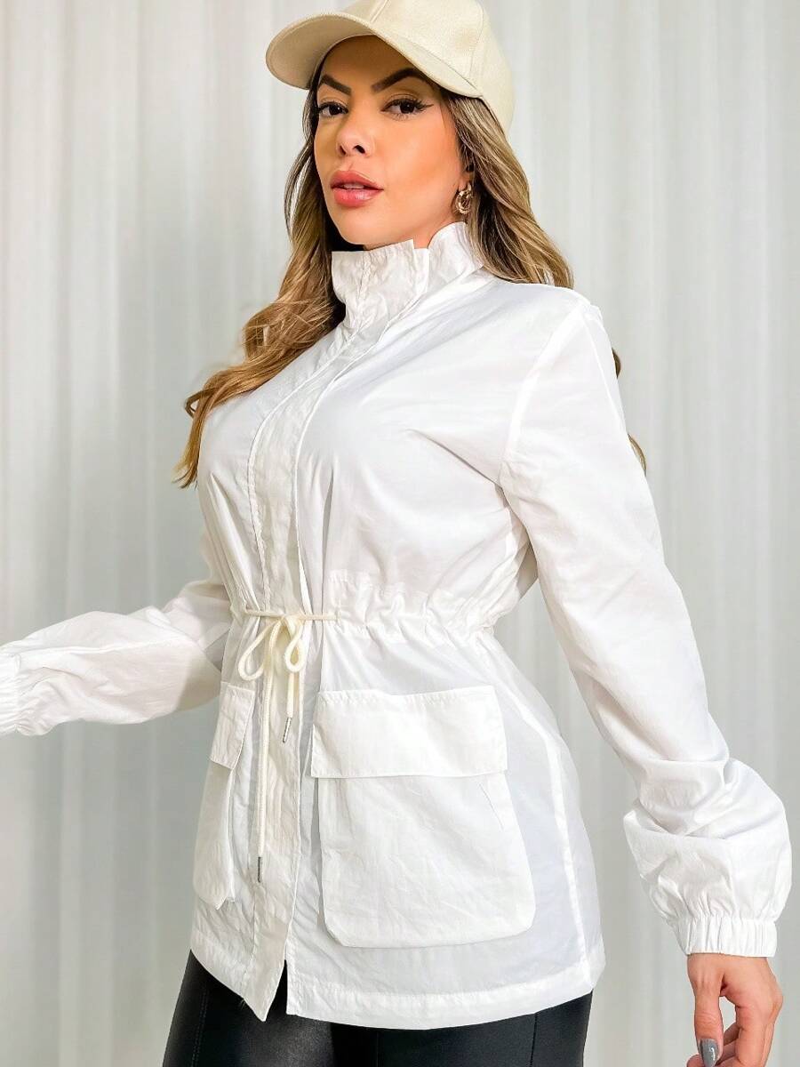 Women Trench Coats - trắng - Xem 1