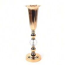 44.5cm Gold Flower Vase Metal Wedding Centerpieces For Reception Tables Flower Vase Stand Home Table Decor - Gold - View 5
