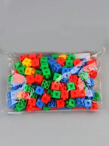 Tumbling Tower Stacking Blocks,Colored Cartoon Plastic Building Blocks Board Toppling Tumbling Tower - Multicolor - View 5