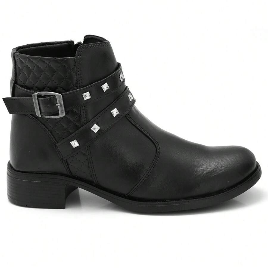 Women Mid-Calf Boots - 黑色 - 查看 1