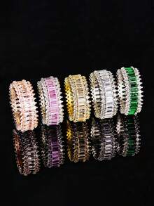 Fashionable Luxurious Lady Ring Suitable For Work Commute Shopping Dating Banquet Wearing, Festival Gift Z113 - White - View 6