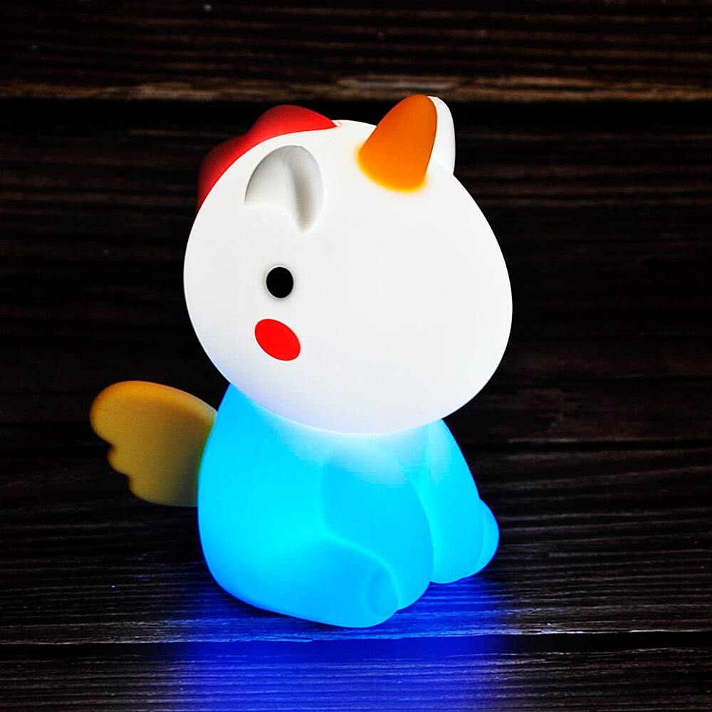 1pc Unicorn Night Light, Cute Unicorn Silicone LED Light, Colorful