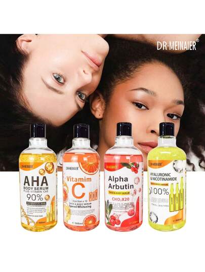 500ml Hyaluronic Acid, Nicotinamide Vitamin C AHA Face Serum Spots Eraser Corrector Whitening Moisturizing Lightening Body Serum,Festive Gifts(Authentic Guarantee DR.MEINAIER )
