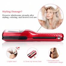 Recortadora de cabello profesional de extremos lisos, Plancha de cabello 2 en 1, Recortadora inalámbrica de puntas abiertas, Alisador de cabello para mujeres, Batería de 500mAh