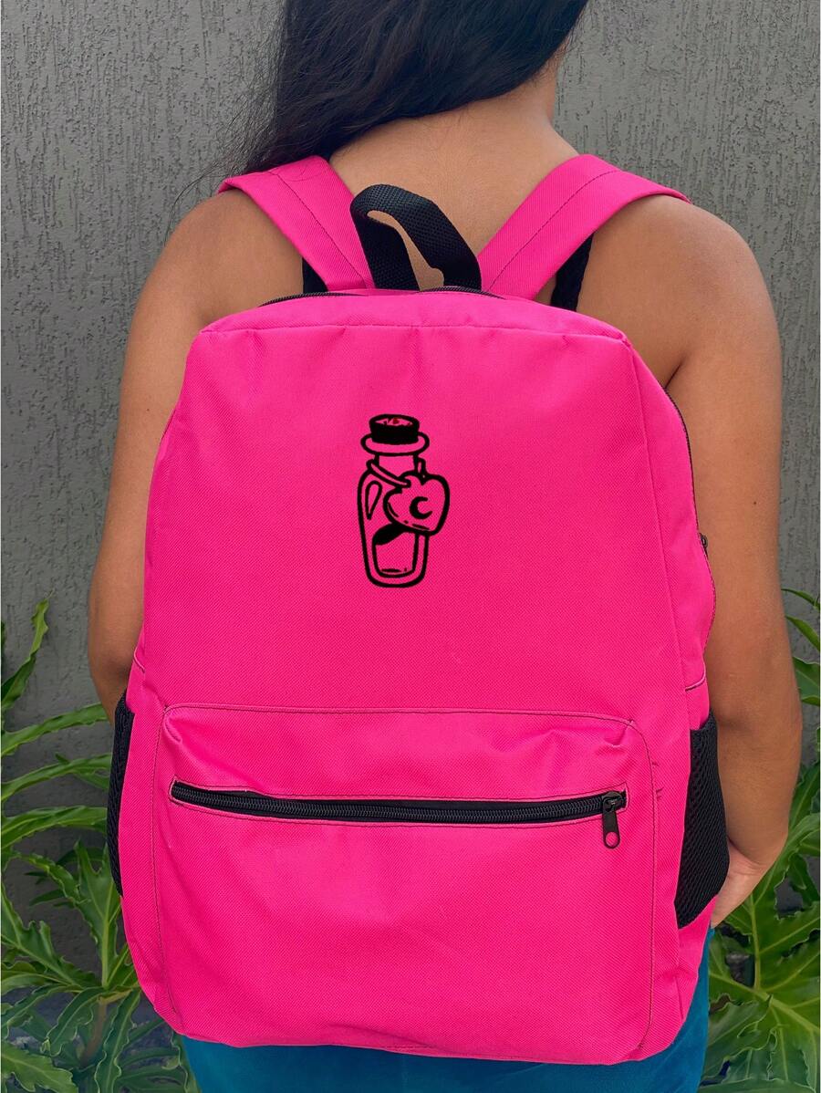 Women Functional Backpacks - 玫紅色 - 查看 1