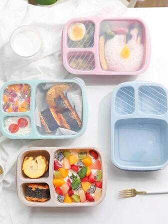 1 件/3 件餐盒午餐盒餐具水果盘，适合节食和健身，可微波炉加热，非常适合办公室工作人员和学生学校用品，返校