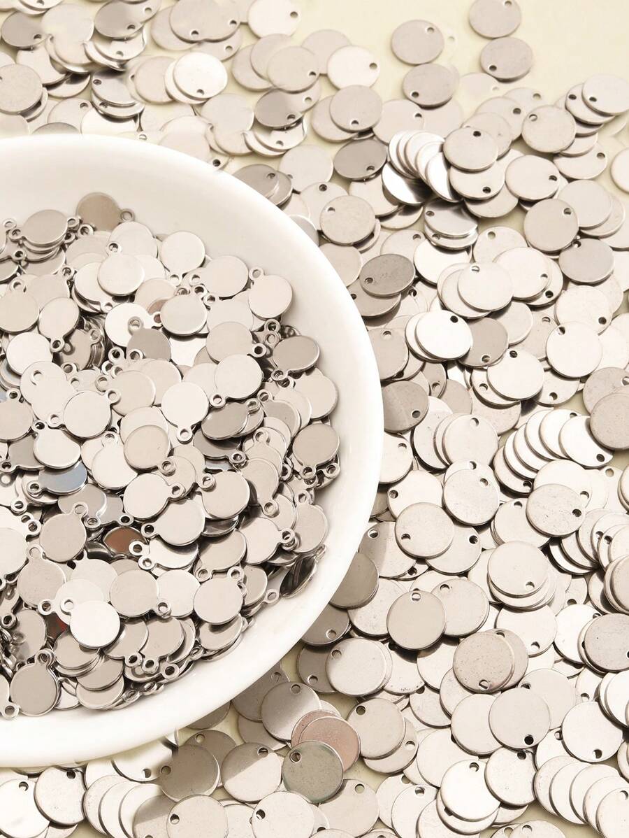 10 pezzi Braccialetto e collana di base in acciaio inossidabile rotondo e liscio, accessori fai-da-te alla moda