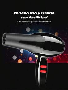 Secadora de Cabello/Pelo profesional con Aire Caliente y Frío - Negro - Ver 7