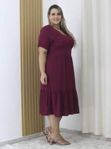Women Dresses - Burgundy - View 2