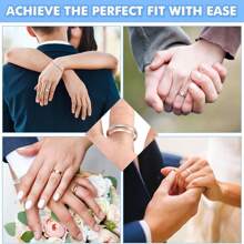8 Pcs  Ring Sizers For Loose Rings - 8-Pack Easy-Clip Ring Size Adjuster For 1-10 Mm Band Widths - Ring Guards For Women And Men - White - View 5