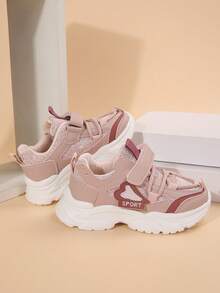 女童春季运动鞋新款真皮防水软底儿童休闲运动鞋 - 粉色 - 查看 4