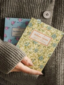 100 Stücke Fächer Form Blumen Garten Handtuch Aufkleber Material, dieses Vintage Notizpapier Material ist nicht selbstklebend