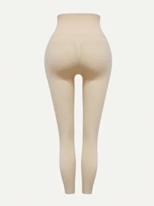 1件装女士无缝高腰提拉塑形紧身裤