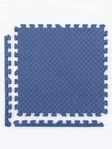 10入組藍色+米色30cm*30cm拼圖式EVA泡沫地墊，厚實拼圖式地磚適合臥室或客廳 - 粉色 - 查看 2