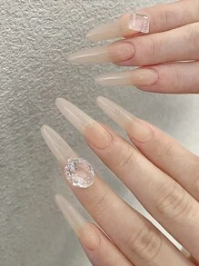 XEIJAYI 1瓶15毫升凝胶指甲油，四季皆宜，可卸LED凝胶指甲油，DIY家用美甲沙龙，送给女性和女孩的美甲护理礼物 - 杏色 - 查看 6