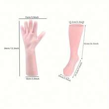 2pcs Moisturizing Hand Mask, Foot Mask, Moisturizing Long Socks/Gloves, Foot Care Socks, Prevent Dry Cracked Heels And Soften Rough Skin, Reusable