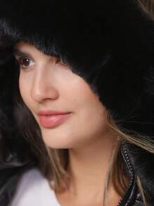 Women Winter Coats - 黑色 - 查看 6