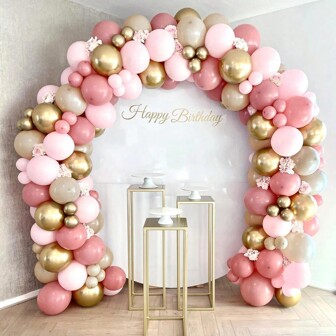 117Pcs Retro Pink Pastel Macaron Latex Balloon Garland Arch Kit For Birthday Anniversary Wedding Party Background Home Bar Decoration Supplies,Christmas