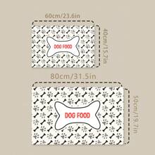 1入寵物進食墊，有骨頭和爪印的吸水寵物食物墊，防滑速乾狗用水碗墊，寵物用品狗狗餐墊，適用於喜歡亂搞的寵物 - 彩色 - 查看 8