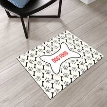 1入寵物進食墊，有骨頭和爪印的吸水寵物食物墊，防滑速乾狗用水碗墊，寵物用品狗狗餐墊，適用於喜歡亂搞的寵物 - 彩色 - 查看 6