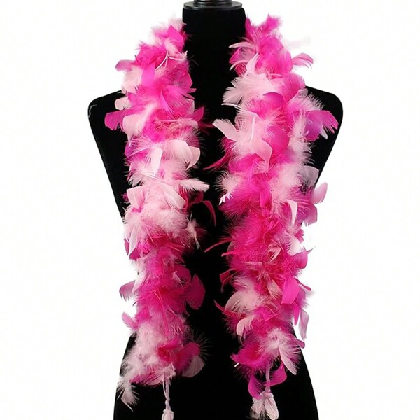 1pc Artificial Feather Boa Great For Women Costume Accessory Party Dancing Dress Up Holiday Christmas Tree Decors Crafting DIY Halloween
