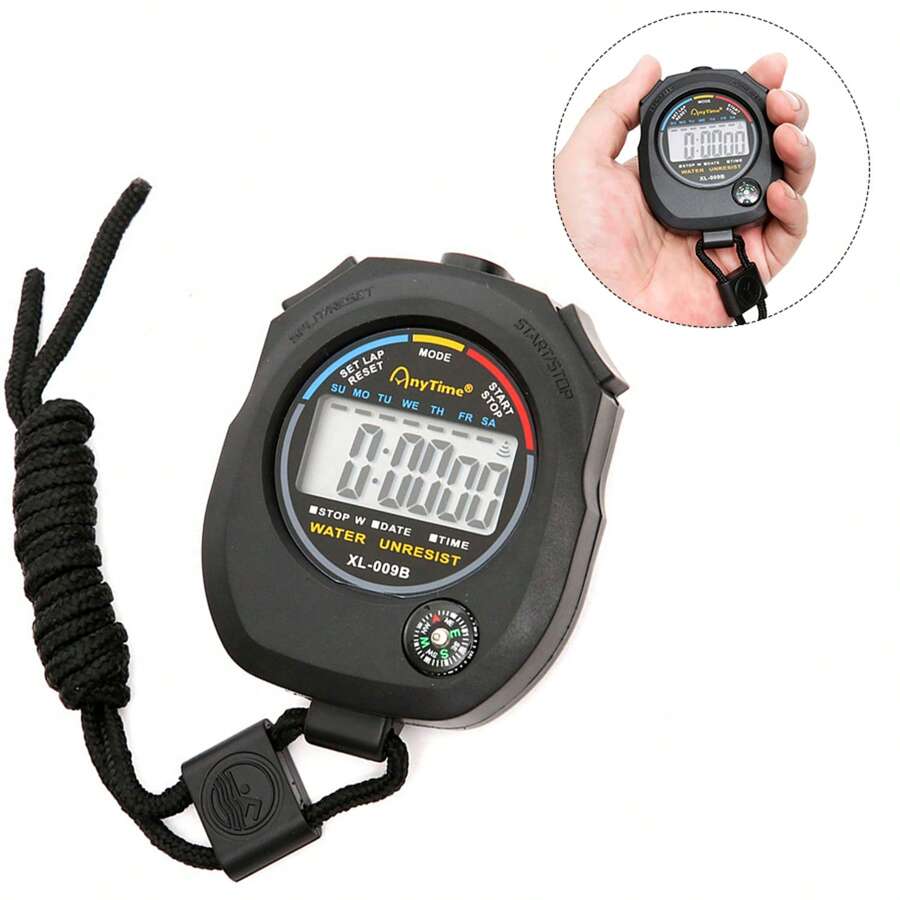 1 Paquete Cronómetro y temporizador digital deportivo multifunción, Pantalla grande con fecha hora y función de alarma, adecuado para entrenadores deportivos, entrenadores de fitness y árbitros. - Multicolor - Ver 1