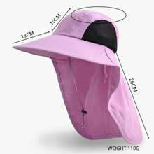 Chapeau de soleil avec son rabat de cou, protection UV UPF 50+ pour les activités de randonnée ou de pêche, Casquette à large bord pour les hommes et les femmes - Multicolore - Voir 14