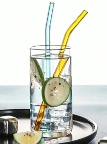 2/4/6 szklanych słomek + 1 szczoteczka do czyszczenia, słomki ze szkła borokrzemianowego, odporne na ciepło kolorowe słomki do napojów, mleka i herbaty, przezroczyste wielokolorowe szklane tubki, artykuły szkolne, niezbędne artykuły na powrót do szkoły, prezenty dla przyjaciół i kolegów z klasy, prezenty urodzinowe, prezenty świąteczne, prezenty dla nauczycieli.