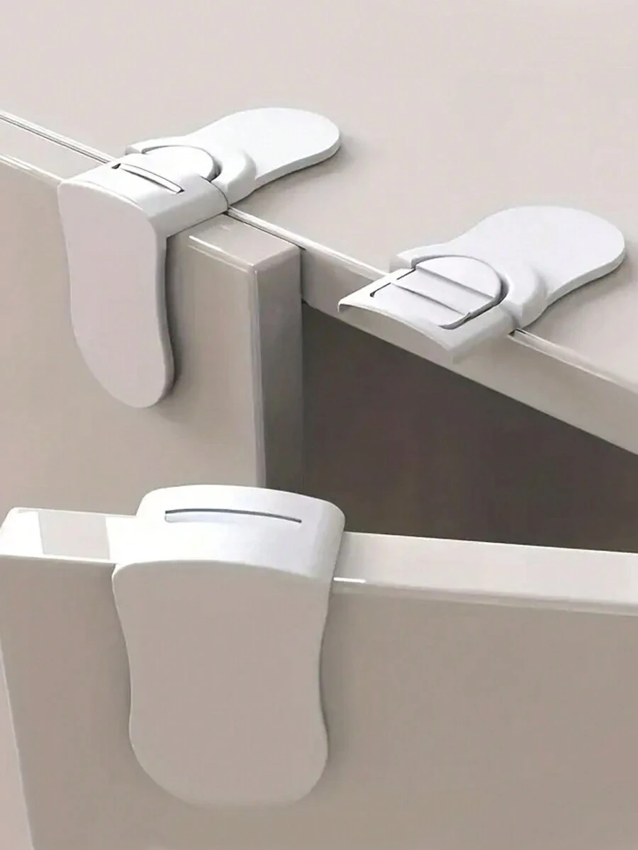 2入組防夾右角抽屜鎖，櫥櫃門鎖，角落鎖，冰箱鎖，保護鎖，兒童安全鎖