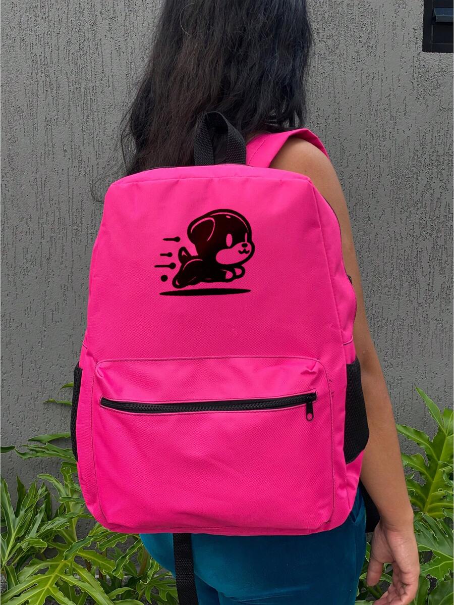 Women Functional Backpacks - 玫紅色 - 查看 1