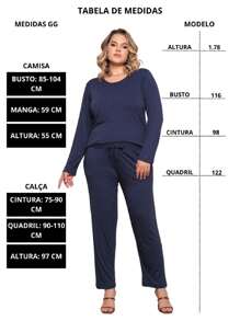 Plus Size Co-Ords - 黑色 - 查看 7